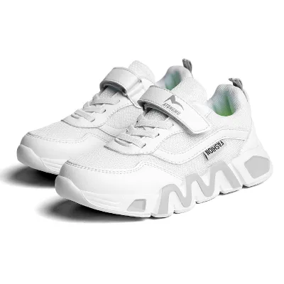 Fashion Casual Big Children's White Shoes Kid Running Sneakers Boys and Girls School Shoes