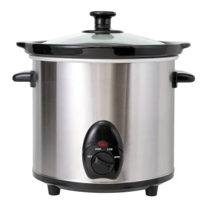 Mini Portable 3L 3.7QT Oval Ceramic Electric Slow Cooker 120W Household Use Energy Efficient