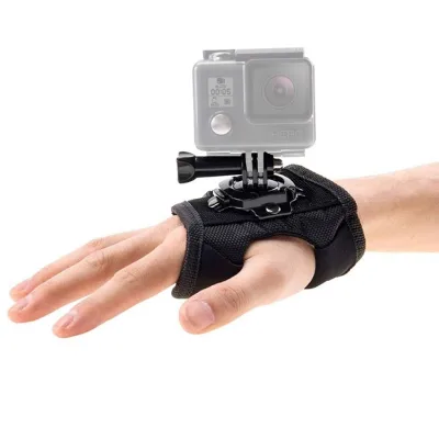 KAMPHO 360 Degree Rotation Hand Strap Mount for GoPro 12 11 9 8 5 Hand Glove Wrist Strap Mount for AKASO Xiaoyi DJI OSMO