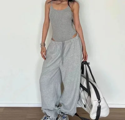 New Arrival Oversized Y2k Sweatpants Women Joggers Vintage Style Pants Hip Hop Casual Retro Trousers
