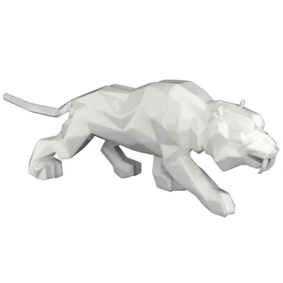 Saber-toothed tiger Low Poly Resin tiger Statue Sculpture