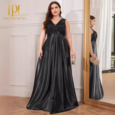 Summer Mermaid Bridesmaid Evening Dress with a Deep V and Sexy Long Design