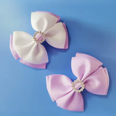 Simple Sweet Hair Clips Candy Color Hair Bows for Girls