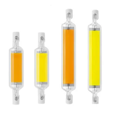 Dimmable AC110V 220V 78mm 118mm 189mm Home Replace LED R7S COB Glass Tube Light Horizontal Bulb Halogen Lamp 5W 10W 20W