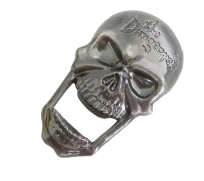 Promotion Creative Metal Rubber Skull Design Fridge Magnet With Beer Bottle Opener for Halloween Item Gift
