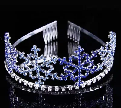 Women Bridal Princess Tiara Crown with Comb for Weddings Parties