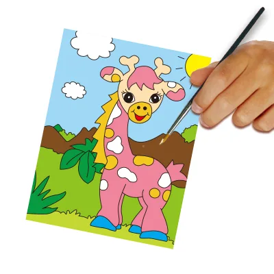 Diy Painting Toy Paperboard Picture by  Numbers 2ml 6pots Acrylic Paint 5 Patterns Paint by Number for Kids
