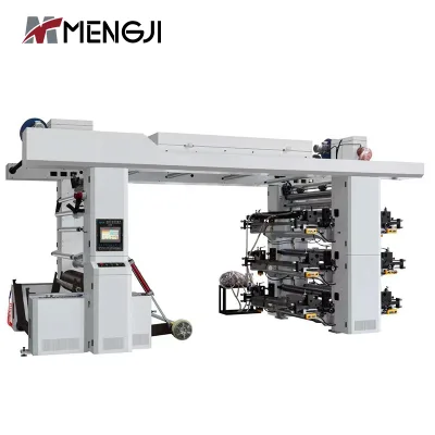 6-Color Stack Type Flexographic Printing Press With Double Side Printing for Flour Salt Sugar Paper Bag
