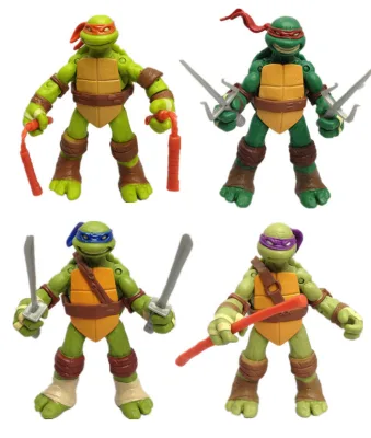 Playmates Teenage Mutant Ninja Turtles Action Figures 4.5\" PVC Figures Mutant Mayhem Series Gift for Boy Animal & Dinosaur Fans