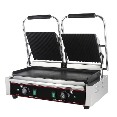 Professional Double Plate Grill Sandwich Maker Electric Sandwich Press Panini Toaster Grill