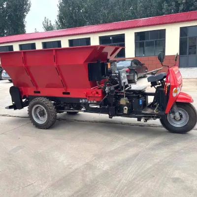 Durable Self-propelled Diesel-powered Three-wheeled Manure Spreader Machine for Orchard Farm Greenhouse