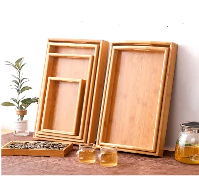 2025 New Design Fine Bamboo Dining Plates Promotional Eco Friendly Bamboo  Tableware Natural Plate