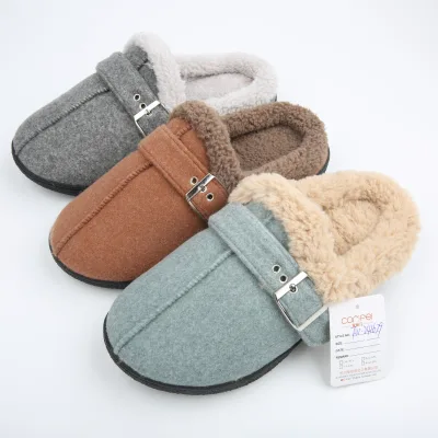 CORIFEI Winter Slippers with Cotton Insole Cozy Warm Soft Non-Slip Heel Covering for Bedroom and Outdoor Use