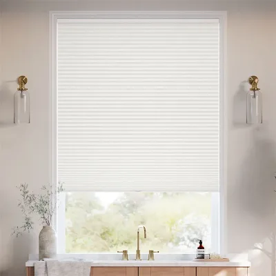 Easy Install Honeycomb Blinds No Drill Needed for Quick Setup Ideal for DIY and Rental Apartment Built-In Waterproof Fabric