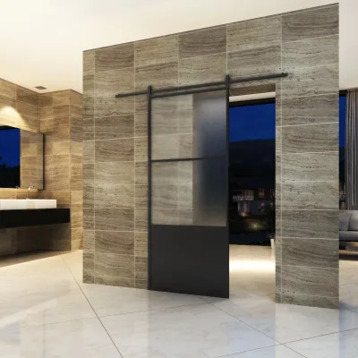 Frameless Sliding Door Bottom with Aluminium-plastic Panel