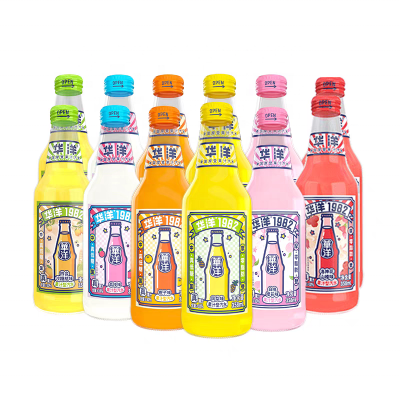 Factory Wholesale Drinks Carbonated Drinks Can Oem Odm 500ml*12 Fruity Orange Grape Watermelon Green apple Flavor Soda Drink