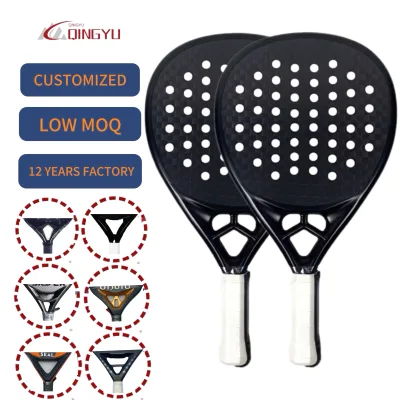 2025 USAPA Edgeless Diamond-Shape Carbon Fiber Racquet 18K Custom Integrated Handle Portable Pala De Padel Beach Tennis Rackets