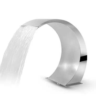Outdoor Stainless Steel Waterfall Fountain Factory-Made Swimming Pool Cascade Blade Water Feature Accessory Multi-Position Home