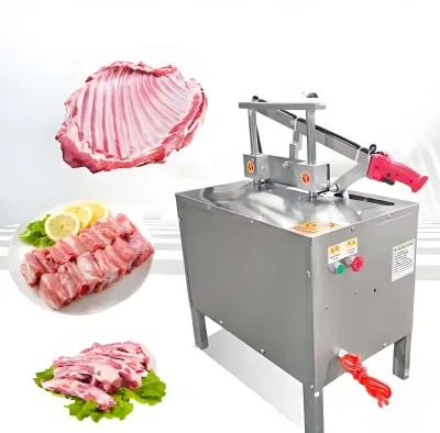 New Multi-Functional Electric Bone Cutting Machine Stainless Steel Blade 220V Semi-Automatic Portable for Home Restaurant Use