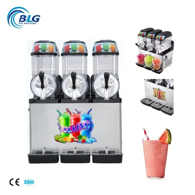 LG High Output Slush Machine 3 Tank Frozen Slush Maker Machine Food Grade Slush Machine for Hotel Buffet Wedding Party Rental