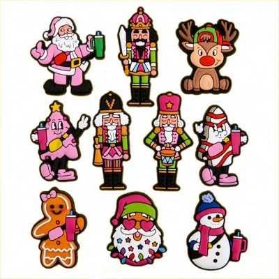 Pink Grinch Christmas Clog Charms Character Santa Claus Nightmare Before Christmas Clog Charms Grinch Shoe Charms