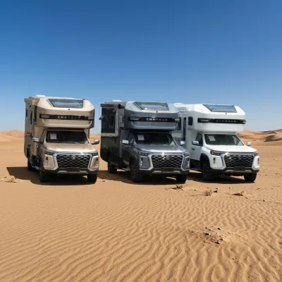 Van Based Integrated Motorhome Comfortable Travel and Camping in Desert or Mountain