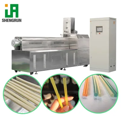 Milk Tea Juice Disposable Rice Drinking Straws Sucker Making Machine Rice Straw Tableware Machine Rice Straw Making Machine