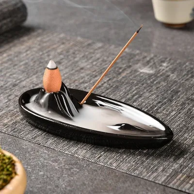 Creative Ornaments New Backflow Incense burner Mountain Alpine Flowing Water Aromatherapy Cone Incense burner