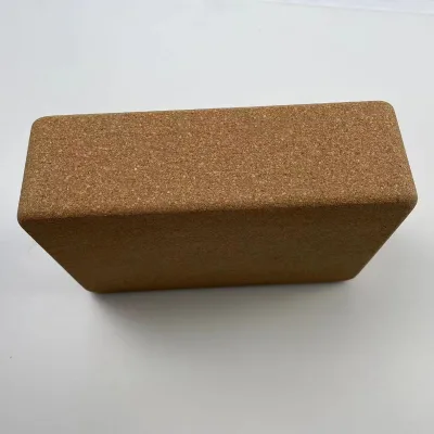 Sustainable Fitness 3*6*9 Inch Natural Cork Yoga Block Organic Cork Yoga Brick  Large Yoga Brick