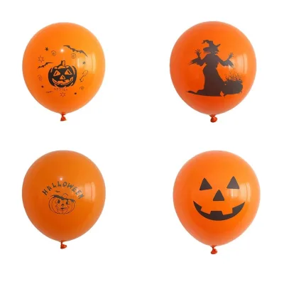 Halloween Balloons 12 Inches Latex Balloons 6 Styles Halloween Pumpkin and Ghost Balloon Party Decoration Supplies