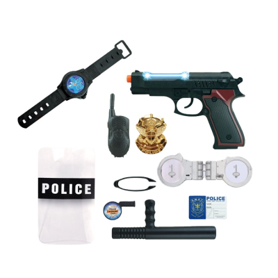 Safety Design Plastic Play Set Kids Gun Toys with Light Sound