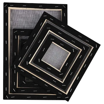 SUNDY Artist Sets Blank Stretched Canvas with Pine Wooden Frame for Kids Wall Painting-Different Sizes Available