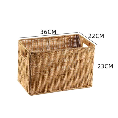 Hot sale hand woven durable portable clothes storage rattan wicker pull out basket free BPA free BPA