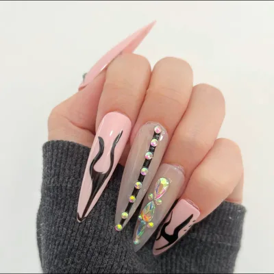 JOYPET Private Label Reusable Detachable Gel Artificial Nail Custom Packaging Full Cover Press on Nails