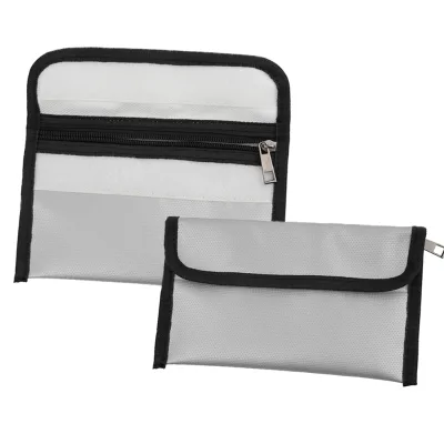 Travel File Bag Portable Secure Storage Custom Fireproof Document Bag for Passport Cash Important Documents
