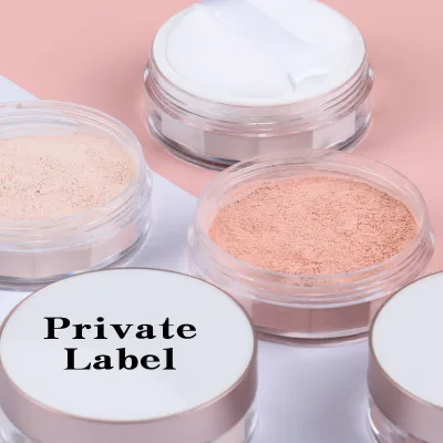 OEM Oil Control Waterproof Round Makeup Private Label Vegan Face Matte Setting Loose Powder