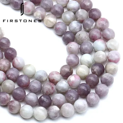 High Quality Natural Lilac Jade Stone Bead Round Loose Beads for Bracelets