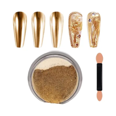 Chrome Nail Powder Mirror Effect Metallic Dust Holographic Glitter Glaze Manicure Decoration Reflective Pigment for DIY Gel