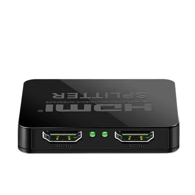 4K Mini Plastic Divider 1x2 HD Video Splitter One-in-Two with USB Cable Made in China
