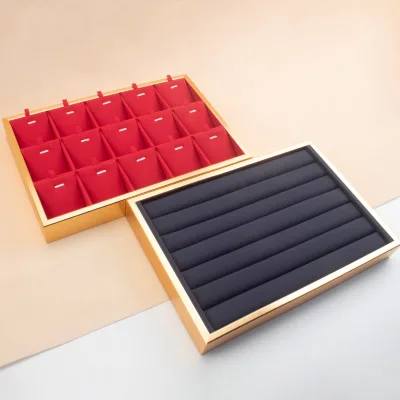 Exquisite New Style Multi-Colour Metal Jewelry Tray Elegant Presentation Tray for Necklaces Pendants Earrings