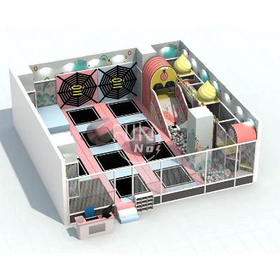 New Style Interactive Kids Games Indoor Playground Games Ball Pits Slides Trampoline Park Equipment