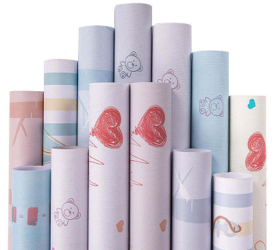PVC Wallpaper Self-adhesive Wallpaper Waterproof Moisture-proof Cartoon Style Wallpaper for Dormitory Living Room