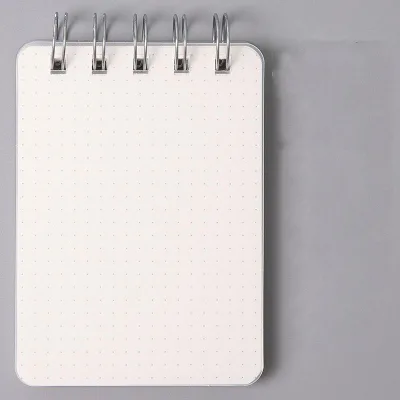 A7 Small Book Free Sample Custom Transparent PP Coil Book Pocket Learning Portable Pocket Notepad Mini Notebook