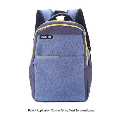 Unisex Polyester Minimalist Student Laptop Backpack Zipper Closure with USB Access Dedicated Computer Compartment University backpack