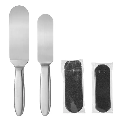 Custom Logo Professional Long Handle Stainless Steel Foot Rasp & File Callus Remover Sandpaper Replacement