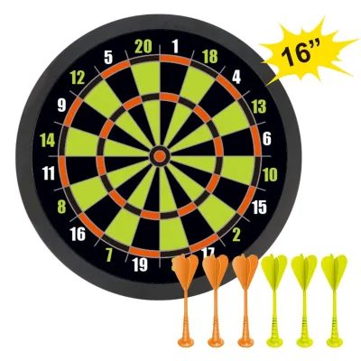 16-inch Magnetic Dartboard Set with 6 Darts, Suitable for Indoor Sports Games for Children and Adults