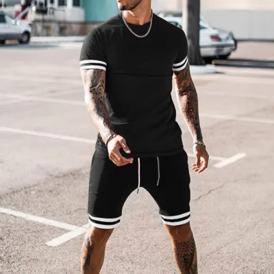 Customize Your LOGO Active Wear Short Sleeve Sets Mens Short Shirt Set Short Shirt Set Men