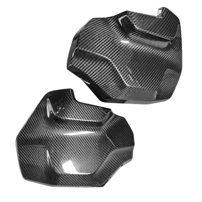 For BMW R1250 GSA Adventure 2021 GLOSS Dry Carbon Fiber Radiator Covers Set Pair