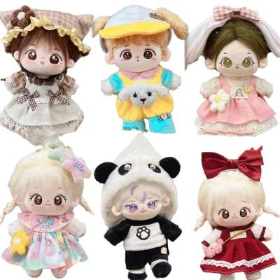 20 cm Customizable Cotton Flowers Doll Clothes Big Doll Series Plush Blind Box Toy Set Girls' Lolita Style Outfit Change