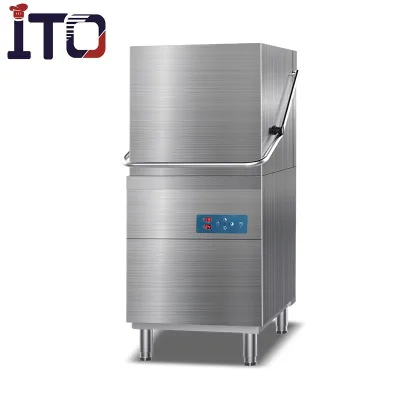 High Temperature Disinfection Electric Full Automatic Hood Type Dishwasher Stainless Steel Hornos Pizzeros 3 Gavetas Traditional